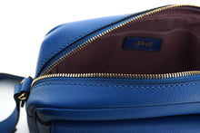 Load image into Gallery viewer, Versace Elegant Blue Calf Leather Camera Case Bag
