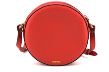 Load image into Gallery viewer, Versace Elegant Red Round Leather Shoulder Bag
