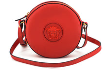 Load image into Gallery viewer, Versace Elegant Red Round Leather Shoulder Bag
