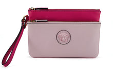 Load image into Gallery viewer, Versace Elegant Pink Leather Pouch Clutch
