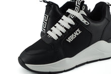 Load image into Gallery viewer, Versace Elegant Monochrome Leather Sneakers
