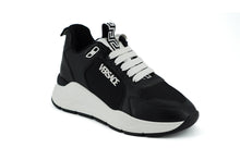 Load image into Gallery viewer, Versace Elegant Monochrome Leather Sneakers
