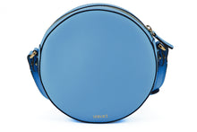 Load image into Gallery viewer, Versace Chic Blue Leather Round Shoulder Bag
