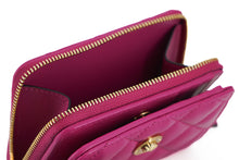 Load image into Gallery viewer, Versace Elegant Purple Quilted Leather Wallet
