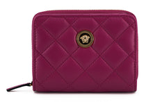 Load image into Gallery viewer, Versace Elegant Purple Quilted Leather Wallet
