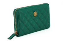 Load image into Gallery viewer, Versace Elegant Quilted Leather Zip Wallet
