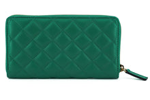 Load image into Gallery viewer, Versace Elegant Quilted Leather Zip Wallet
