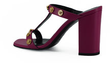 Load image into Gallery viewer, Versace Elegant Purple Calf Leather High Sandals
