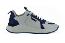 Load image into Gallery viewer, Versace Elegant Blue and White Leather Sneakers
