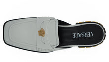 Load image into Gallery viewer, Versace Elegant White Leather Flat Slides
