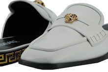 Load image into Gallery viewer, Versace Elegant White Leather Flat Slides
