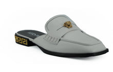 Load image into Gallery viewer, Versace Elegant White Leather Flat Slides
