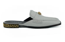 Load image into Gallery viewer, Versace Elegant White Leather Flat Slides
