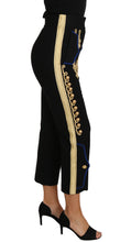 Load image into Gallery viewer, Dolce &amp; Gabbana Elegant Black Military Embellished Pants
