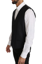 Load image into Gallery viewer, Dolce &amp; Gabbana Elegant Gray Slim-Fit Wool-Silk Vest
