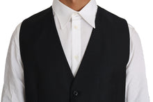 Load image into Gallery viewer, Dolce &amp; Gabbana Elegant Gray Slim-Fit Wool-Silk Vest
