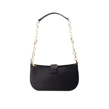 Load image into Gallery viewer, Michael Kors Carmen Small Black Haircalf Pouchette Shoulder Crossbody Bag
