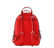 Load image into Gallery viewer, Michael Kors Jaycee Mini XS Bright Red Pebbled Leather Zip Pocket Backpack Bag
