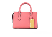 Load image into Gallery viewer, Michael Kors Sheila Small Tea Rose Vegan Leather Center Zip Satchel Purse Bag
