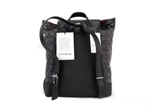 Load image into Gallery viewer, COACH Dempsey Black Smoke Signature Jacquard Canvas Logo Patch Backpack
