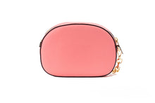 Load image into Gallery viewer, Michael Kors Jet Set Glam Tea Rose Leather Oval Crossbody Handbag Purse
