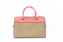 Load image into Gallery viewer, Michael Kors Travel Medium Tea Rose Signature PVC Duffle Crossbody Bag Purse

