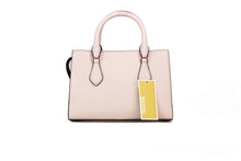 Load image into Gallery viewer, Michael Kors Sheila Small Powder Blush Vegan Leather Center Zip Satchel Handbag
