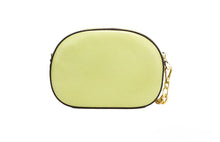 Load image into Gallery viewer, Michael Kors Jet Set Glam Light Sage Leather Front Pocket Oval Crossbody Handbag
