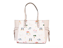 Load image into Gallery viewer, Michael Kors Gilly Large Travel Print Powder Blush Signature PVC Tote Handbag
