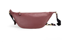 Load image into Gallery viewer, COACH Warren Wine Chambray Signature Canvas Pebbled Leather Belt Bag
