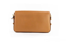 Load image into Gallery viewer, Burberry Grace Small Nutmeg Smooth Leather Flap Crossbody Clutch Handbag Purse
