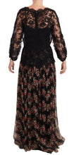 Load image into Gallery viewer, Dolce &amp; Gabbana Elegant Lace Floral Maxi Dress with Polka Dots
