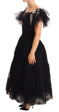 Load image into Gallery viewer, Dolce &amp; Gabbana Crystal Embellished Black Ball Gown Dress
