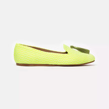 Load image into Gallery viewer, Charles Philip Elegant Yellow Silk Alba Loafers
