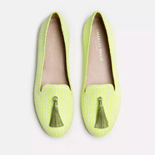 Load image into Gallery viewer, Charles Philip Elegant Yellow Silk Alba Loafers
