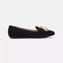 Load image into Gallery viewer, Charles Philip Elegant Black Suede Tassel Moccasins
