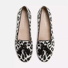 Load image into Gallery viewer, Charles Philip Elegant Silk Leopard Print Loafers
