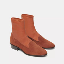 Load image into Gallery viewer, Charles Philip Elegant Suede Ankle Boots in Rich Brown
