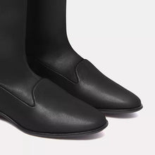 Load image into Gallery viewer, Charles Philip Chic Black Leather Grace Boots
