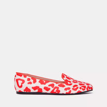 Load image into Gallery viewer, Charles Philip Elegant Red &amp; White Silk Sheila Loafers
