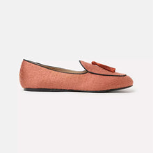 Load image into Gallery viewer, Charles Philip Elegant Rust Silk Tassel Loafers
