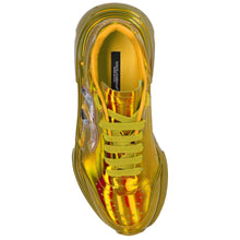 Load image into Gallery viewer, Dolce &amp; Gabbana Neon Yellow High-Top Calfskin Sneakers
