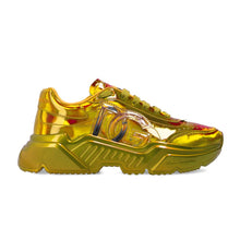 Load image into Gallery viewer, Dolce &amp; Gabbana Neon Yellow High-Top Calfskin Sneakers
