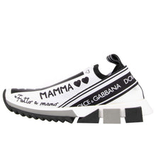 Load image into Gallery viewer, Dolce &amp; Gabbana Elegant Monochrome Printed Stretch Sneakers
