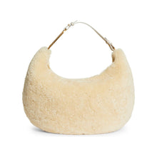 Load image into Gallery viewer, Off-White Cream Shearling Wool Chic Shoulder Bag
