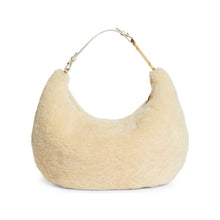 Load image into Gallery viewer, Off-White Cream Shearling Wool Chic Shoulder Bag
