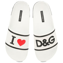 Load image into Gallery viewer, Dolce &amp; Gabbana Elegant White Rubber Slides for Everyday Comfort
