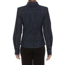 Load image into Gallery viewer, Dolce &amp; Gabbana Elegant Blue Denim Rhinestone Collared Shirt
