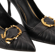 Load image into Gallery viewer, Dolce &amp; Gabbana Elegant Buckle Leather Pumps in Black
