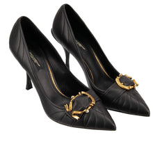 Load image into Gallery viewer, Dolce &amp; Gabbana Elegant Buckle Leather Pumps in Black
